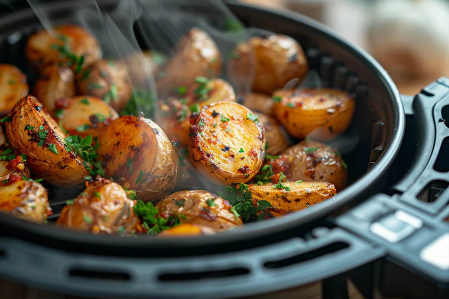 stainless steel inside air fryer