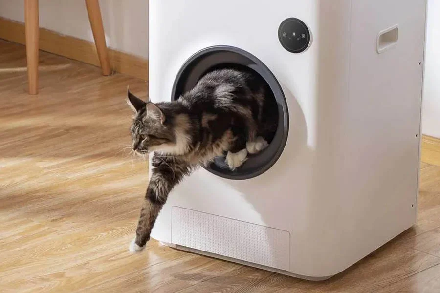 spinning cat litter box